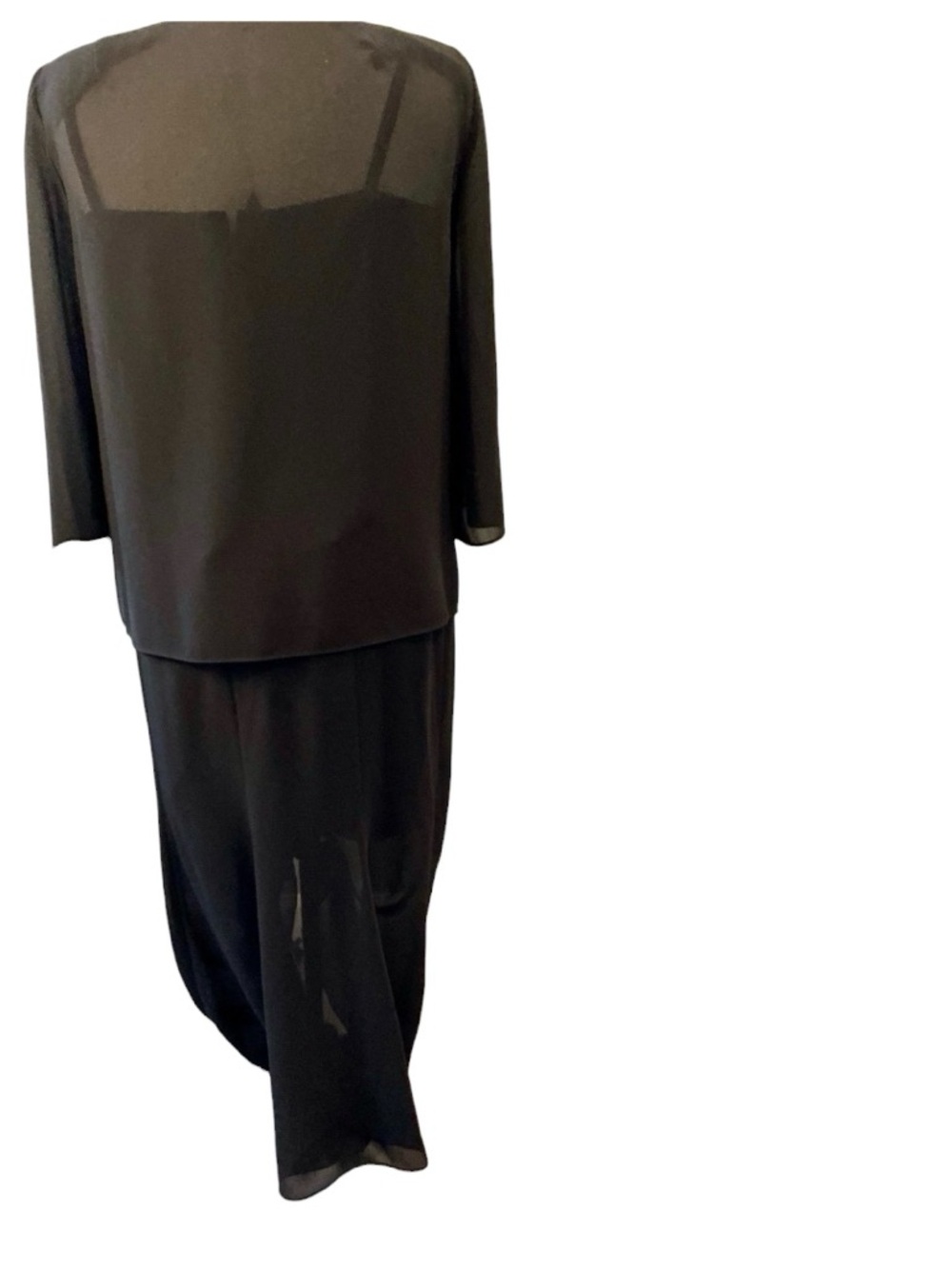 Karen Miller beaded evening dress with sheer overlay - Picture 6 of 8